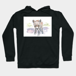 Little fox cub line drawing Hoodie